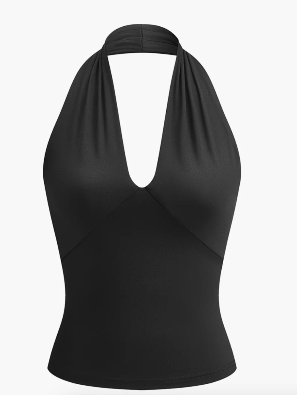 V-Neck Halter Open Back Tank Top